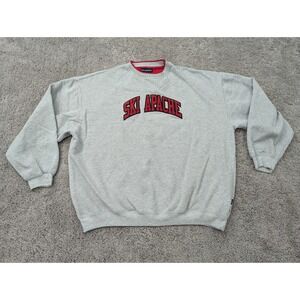 Port Authority Sweatshirt Mens‎ 2XL Pullover Long Sleeve Gray Ski Apache